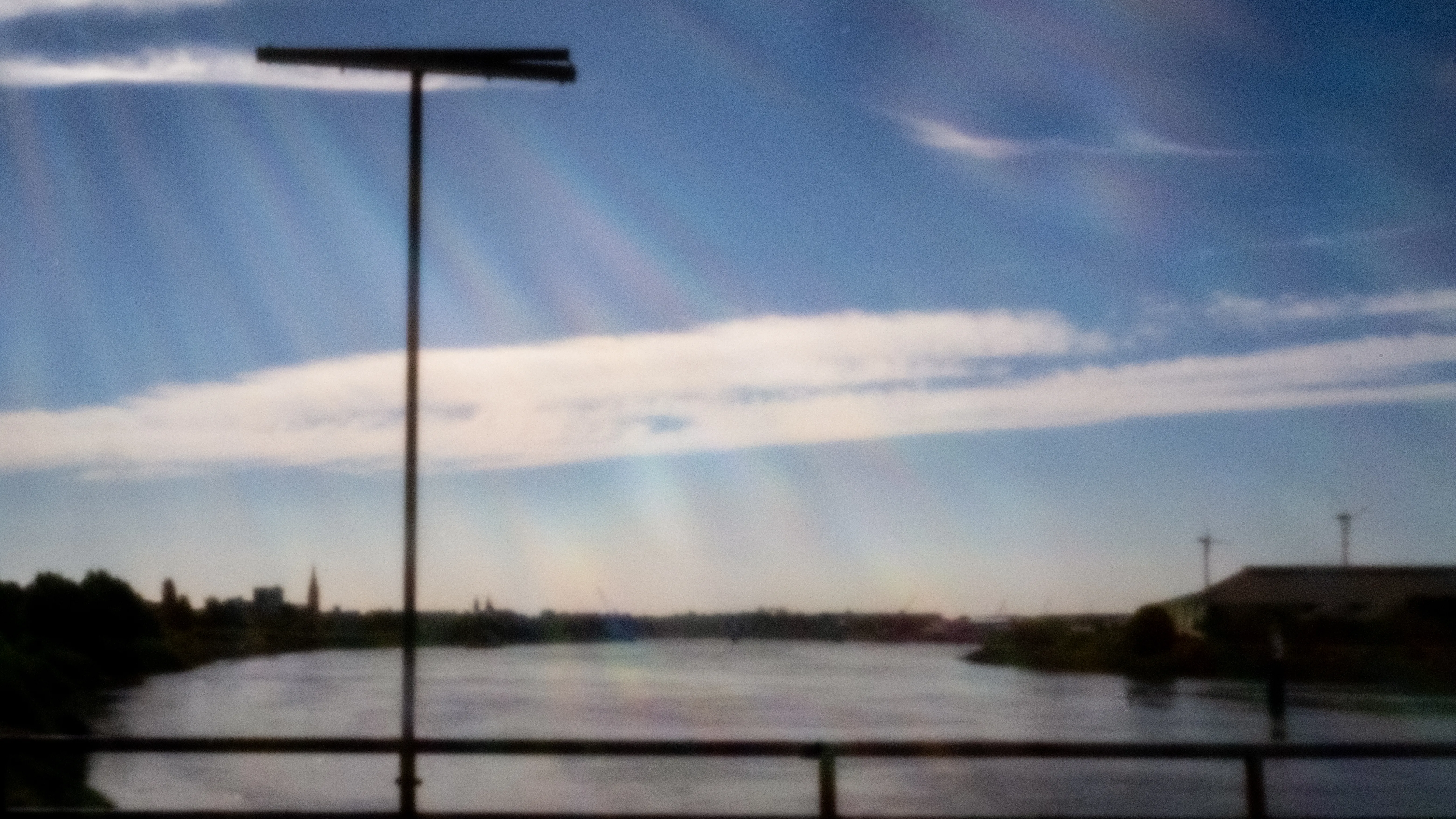 Evening light over the river Rupel at Noeveren